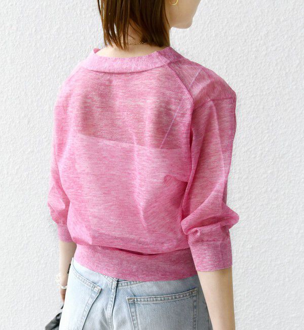 SHIPS for women「〈手洗い可能〉ラミー混 シアー カーディガン」|カーディガン|