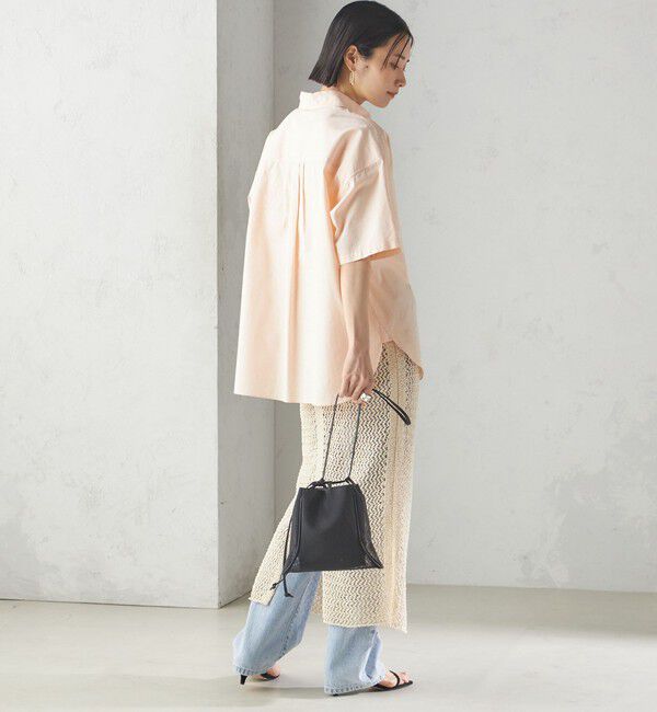 SHIPS for women「〈洗濯機可能〉オックス 刺繍 ショート スリーブ シャツ」|シャツ・ブラウス|