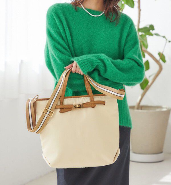 SHIPS for women「【WEB限定】ライン テープ ショルダー付き A4 トート」|トートバッグ|