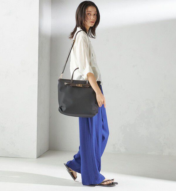 SHIPS for women「【WEB限定】ライン テープ ショルダー付き A4 トート」|トートバッグ|