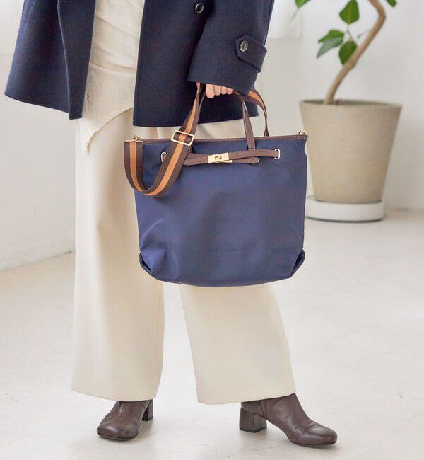 SHIPS for women「【WEB限定】ライン テープ ショルダー付き A4 トート」|トートバッグ|