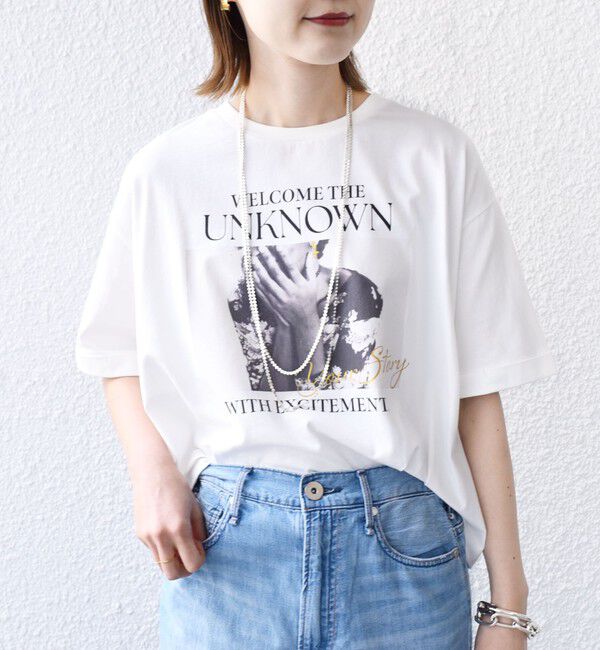 SHIPS for women「【SHIPS別注】81BRANCA:フォト ワイド TEE」|Tシャツ・カットソー|