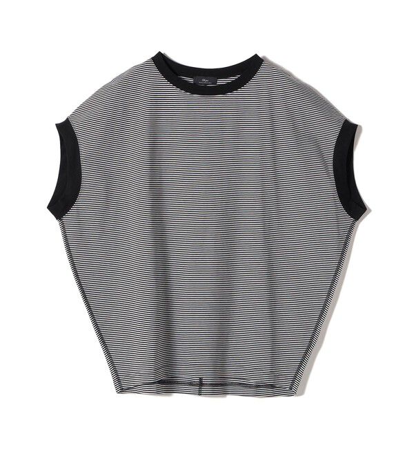 SHIPS for women「SHIPS Primary Navy Label:サイロ プレミアム フレンチ スリーブ TEE」|Tシャツ・カットソー|ダークグレー