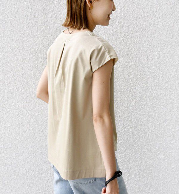 SHIPS for women「〈手洗い可能〉スムース Vネック フレンチ スリーブ」|タンクトップ|