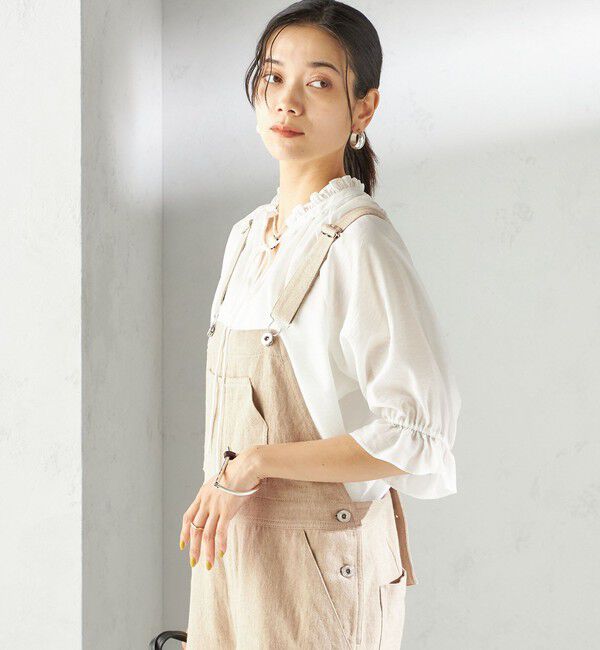 SHIPS for women「《予約》〈手洗い可能〉麻 コットン オールインワン」|オールインワン|