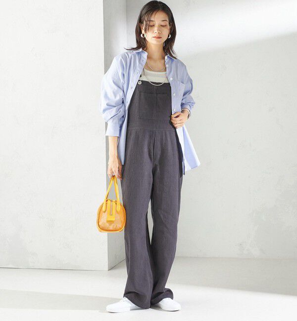 SHIPS for women「《予約》〈手洗い可能〉麻 コットン オールインワン」|オールインワン|
