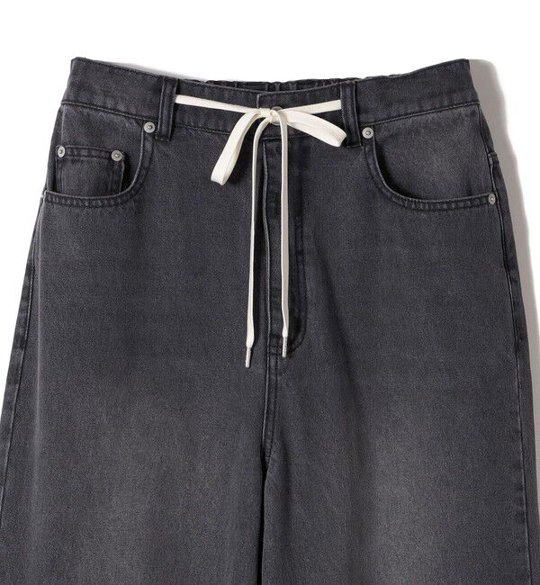 SHIPS for women「〈洗濯機可能〉ドロスト イージー デニム パンツ(ダークグレー)」|デニム|