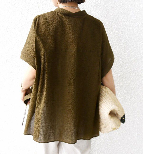 SHIPS for women「〈手洗い可能〉サッカー 裾 ドロスト ドルマン ブラウス 2」|シャツ・ブラウス|