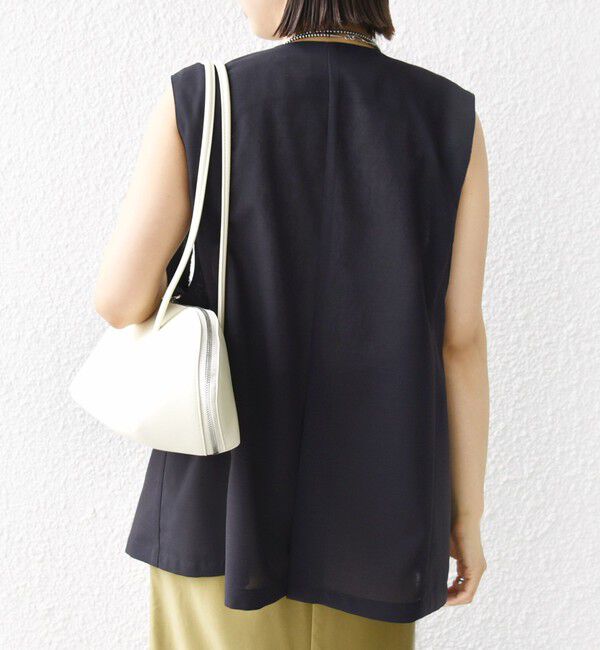 SHIPS for women「〈防シワ加工〉チノ ウール ボタン ジレ」|ベスト・ジレ|