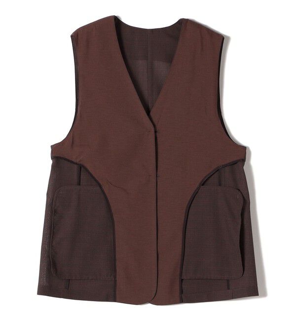 SHIPS for women「〈防シワ加工〉チノ ウール ボタン ジレ」|ベスト・ジレ|