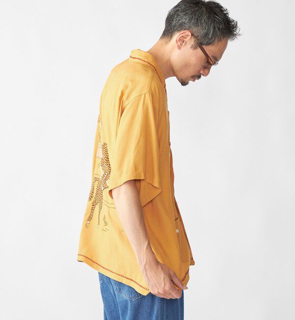 SHIPS「RAJAT: ハンド エンブロイダリー バック ショートスリーブ シャツ」|シャツ・ブラウス|