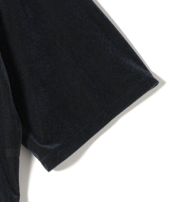 SHIPS for women「〈手洗い可能〉シアー トリコット ポリエステル ベロア 五分袖 ワイド TEE」|Tシャツ・カットソー|