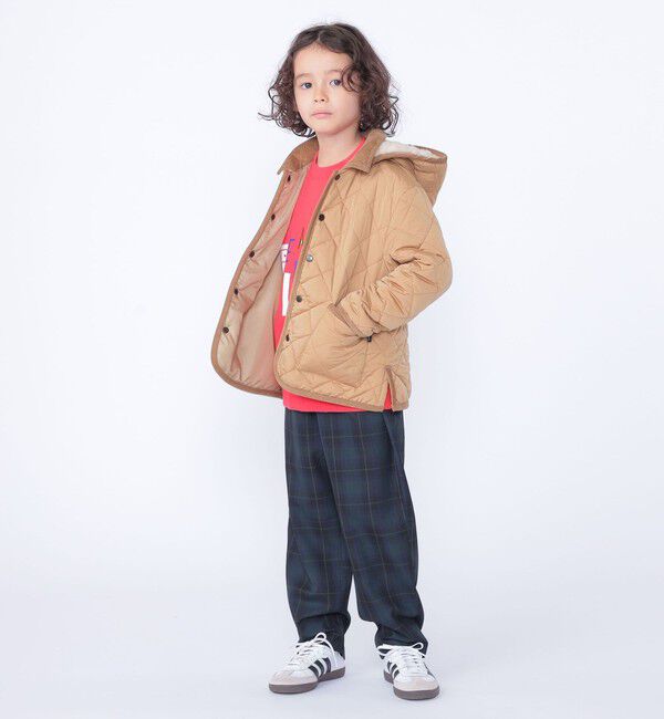 SHIPS KIDS「SHIPS KIDS:100～130m /〈手洗い可能〉キルト フード ジャケット」|ブルゾン・スタジャン|