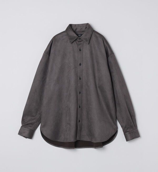 SHIPS Colors 「SHIPS Colors:〈洗濯機可能〉ポリエステル フェイクスエード ルーズ シャツ」|シャツ・ブラウス|