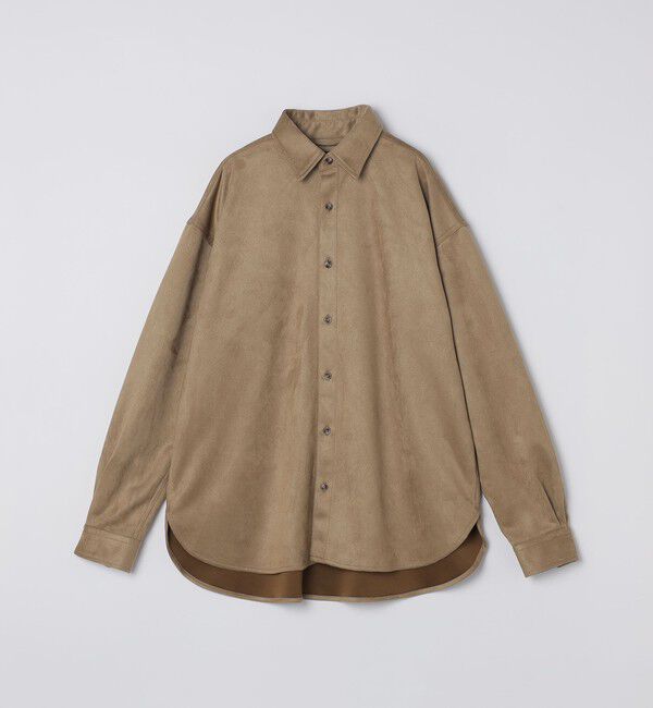 SHIPS Colors 「SHIPS Colors:〈洗濯機可能〉ポリエステル フェイクスエード ルーズ シャツ」|シャツ・ブラウス|