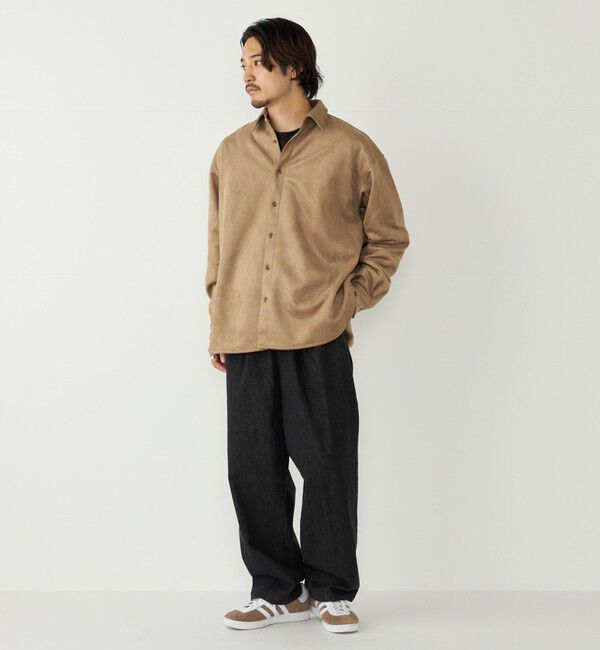 SHIPS Colors 「SHIPS Colors:〈洗濯機可能〉ポリエステル フェイクスエード ルーズ シャツ」|シャツ・ブラウス|