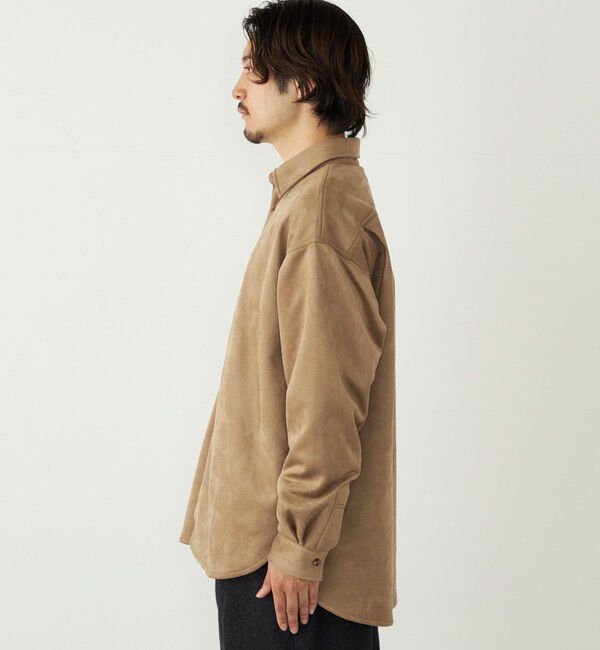 SHIPS Colors 「SHIPS Colors:〈洗濯機可能〉ポリエステル フェイクスエード ルーズ シャツ」|シャツ・ブラウス|