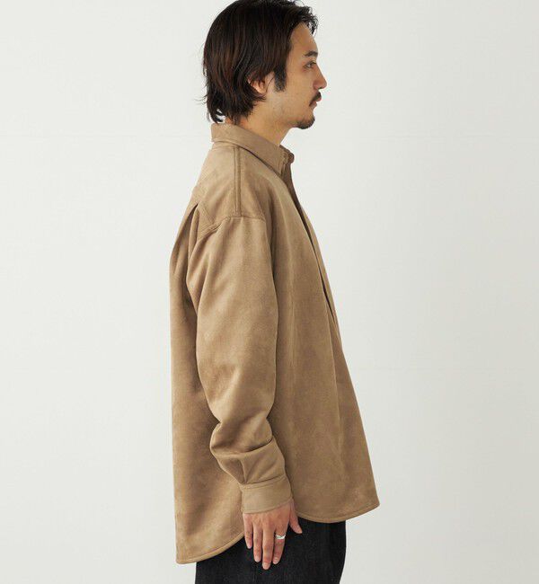 SHIPS Colors 「SHIPS Colors:〈洗濯機可能〉ポリエステル フェイクスエード ルーズ シャツ」|シャツ・ブラウス|