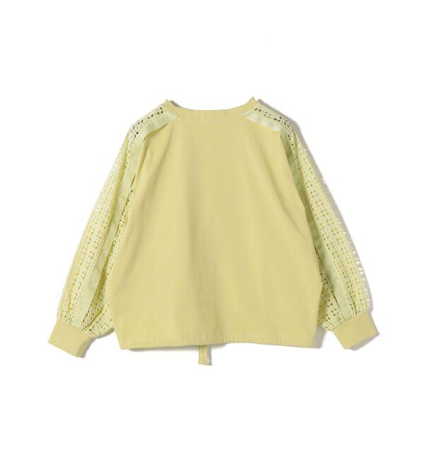 SHIPS for women「《一部追加予約》【WEB限定】〈手洗い可能〉レース コンビ カットソー」|Tシャツ・カットソー|