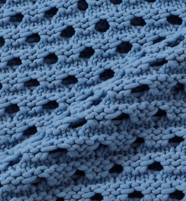 SHIPS any「SHIPS any:〈手洗い可能〉コットン ミックス 透かし編み Vネック ベスト」|ベスト・ジレ|