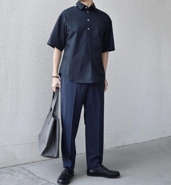 SHIPS any「【WEB限定】SHIPS any: ハイブリッドリネン プルオーバー シャツ(セットアップ対応) 26SS◆」|シャツ・ブラウス|