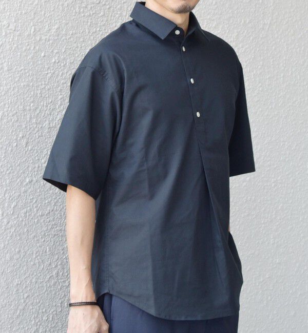 SHIPS any「【WEB限定】SHIPS any: ハイブリッドリネン プルオーバー シャツ(セットアップ対応) 26SS◆」|シャツ・ブラウス|