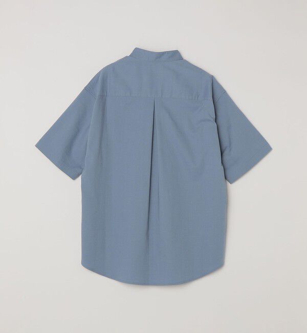 SHIPS any「【WEB限定】SHIPS any: ハイブリッドリネン バンドカラー ショートスリーブ シャツ(セットアップ対応)◆」|シャツ・ブラウス|