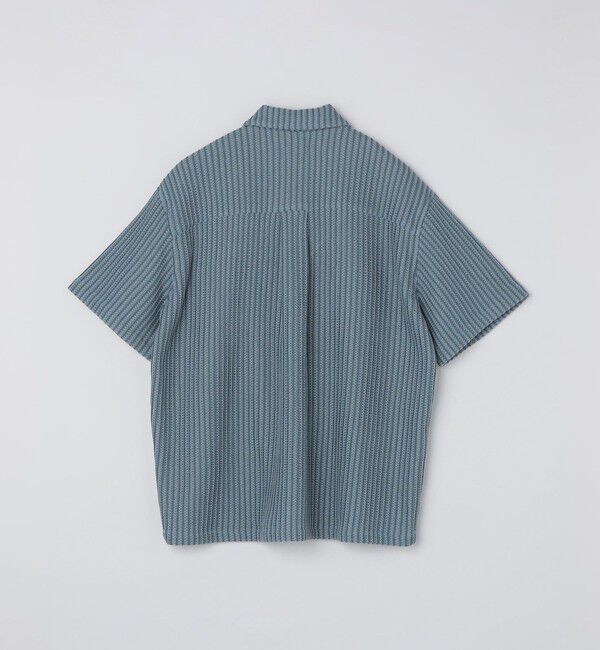 SHIPS「City Ambient Products: オープンカラー メッシュ ストライプ ショートスリーブ シャツ」|シャツ・ブラウス|