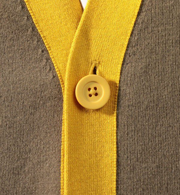 CABaN「CABaN コットンカシミヤ バイカラーVネックカーディガン」|カーディガン|