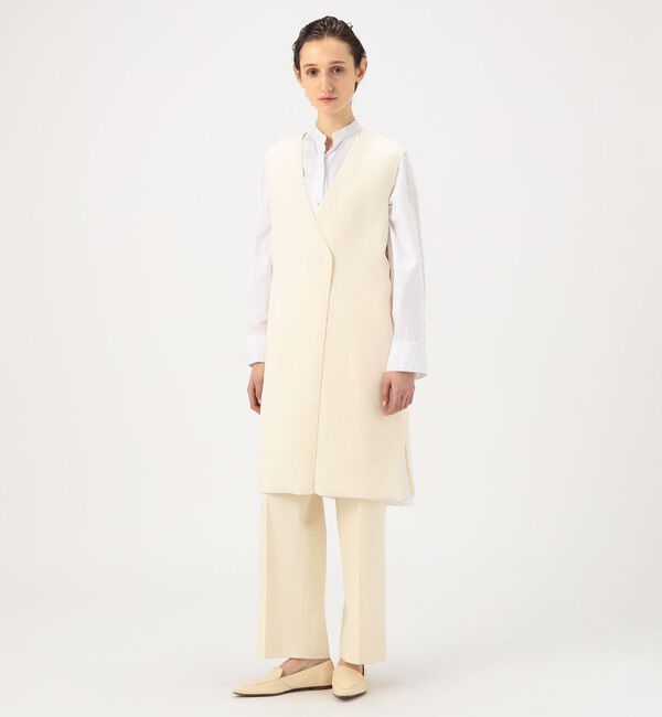 DES PRES「レーヨンナイロンダブルフェイス ロングジレ」|ベスト・ジレ|