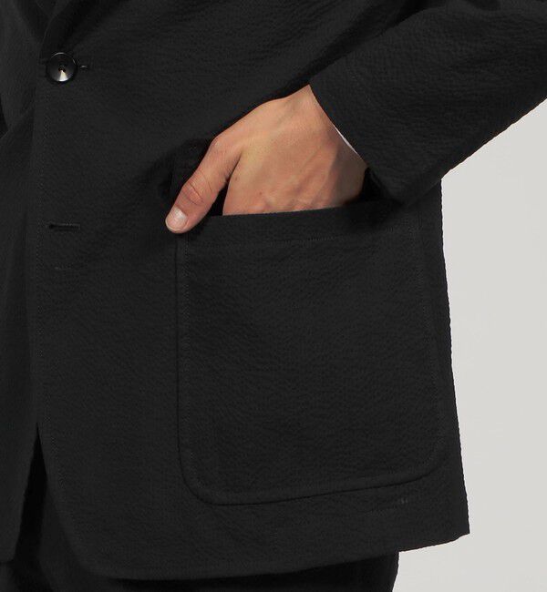 TOMORROWLAND MENS「コットンシアサッカー シングルブレステッド2Bジャケット」|テーラードジャケット|