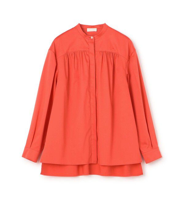 Ballsey「ハイカウントサテン スタンドカラーシャツ」|シャツ・ブラウス|29 ダークオレンジ