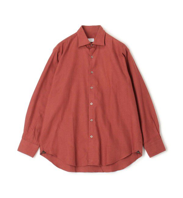 TOMORROWLAND BUYING WEAR「ERRICO FORMICOLA コットンネル レギュラーカラーシャツ」|シャツ・ブラウス|37 ダークレッド