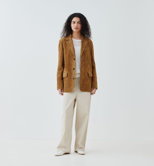 GALERIE VIE「ゴートスウェード スリーボタンジャケット」|テーラードジャケット|