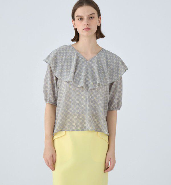 Ballsey「BBタイポグラフィプリント フロンタブルブラウス」|シャツ・ブラウス|