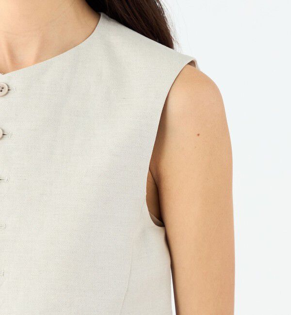 MACPHEE「タイニーヘリンボーン コンパクトジレ」|ベスト・ジレ|