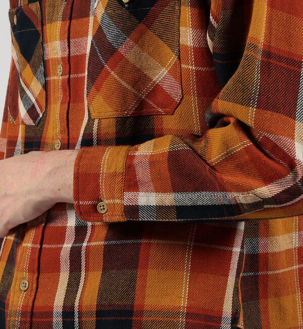 TOMORROWLAND MENS「コットンビエラチェック ダブルポケット ロングスリーブシャツ」|シャツ・ブラウス|