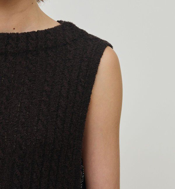 DES PRES「シルクループヤーン ケーブルベスト」|ベスト・ジレ|