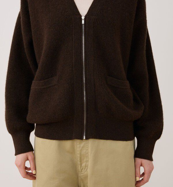 GALERIE VIE「モンゴルヤク ジップアップカーディガン」|カーディガン|