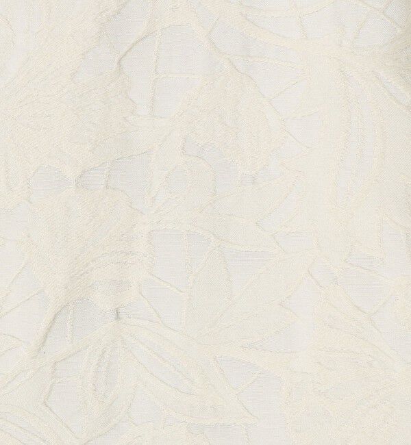 Ballsey「ボタニカルジャカード トラペーズコート」|ノーカラーコート|