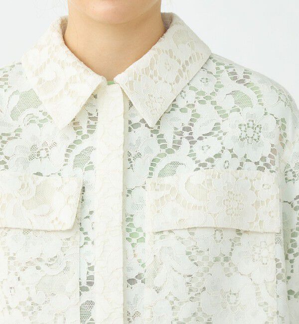 Ballsey「フラワーコードレース ステンカラーブルゾン」|ブルゾン・スタジャン|