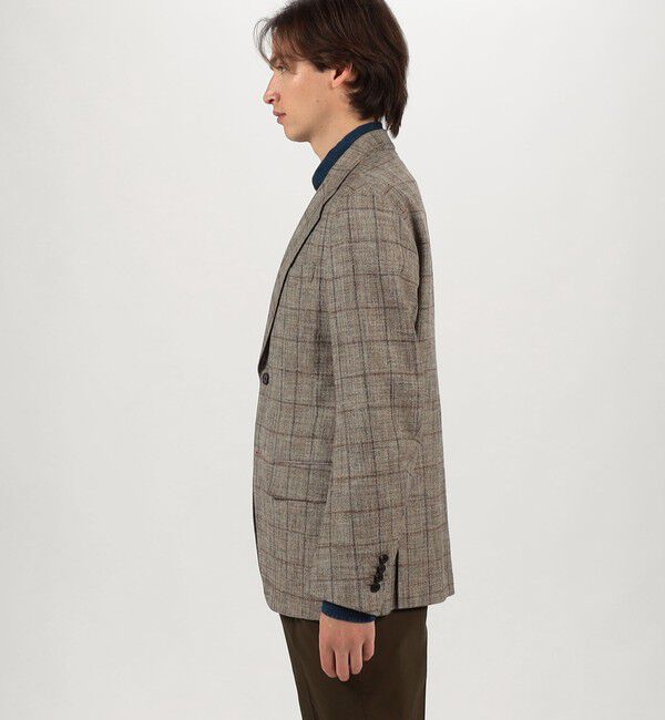 TOMORROWLAND MENS「レーヨンシルクリネン シングルブレステッド 2Bジャケット」|テーラードジャケット|