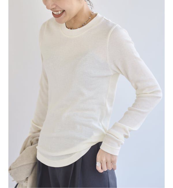 EMILYWEEK「《追加》コットンカシミヤテレコクループルオーバー」|Tシャツ・カットソー|