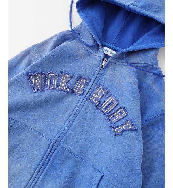 JOINT WORKS「WOKE EDGE / ウォークエッジ Faded Embroidery Zip Up Hoodie」|スウェット・ジャージ|