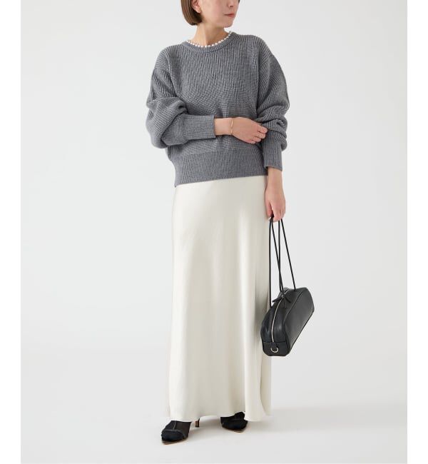 IENA「《追加13》ダブルサテンスカート」|スカート|