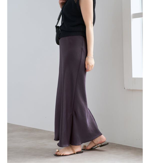 IENA「《追加13》ダブルサテンスカート」|スカート|