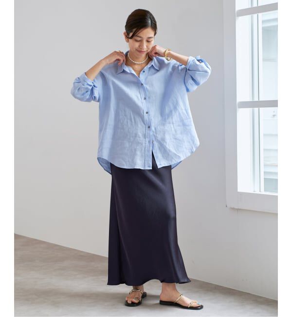 IENA「《追加13》ダブルサテンスカート」|スカート|