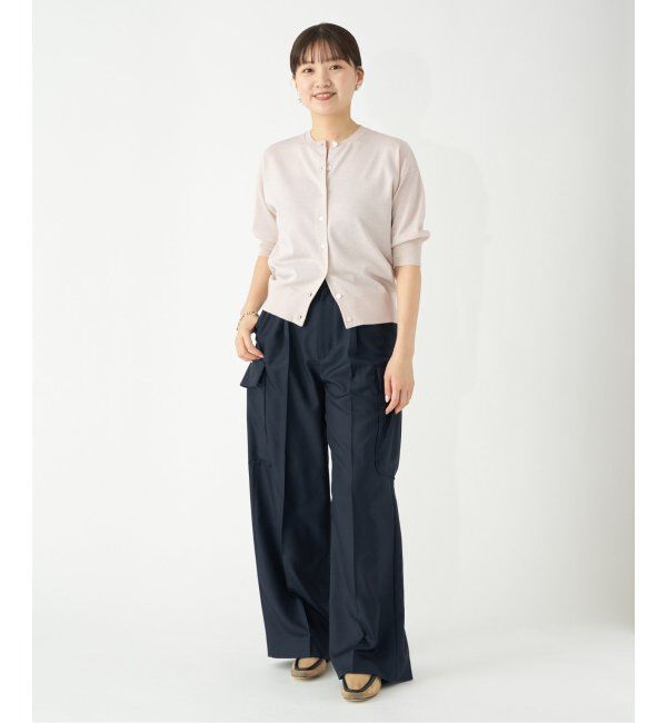 IENA「《追加》LEVITAクルーカーディガン」|カーディガン|