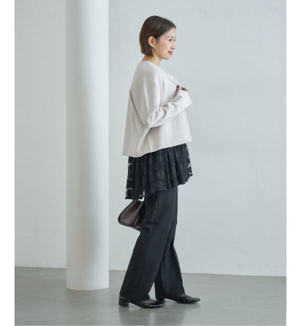 IENA「フラワーレース ペプラムブラウス」|シャツ・ブラウス|