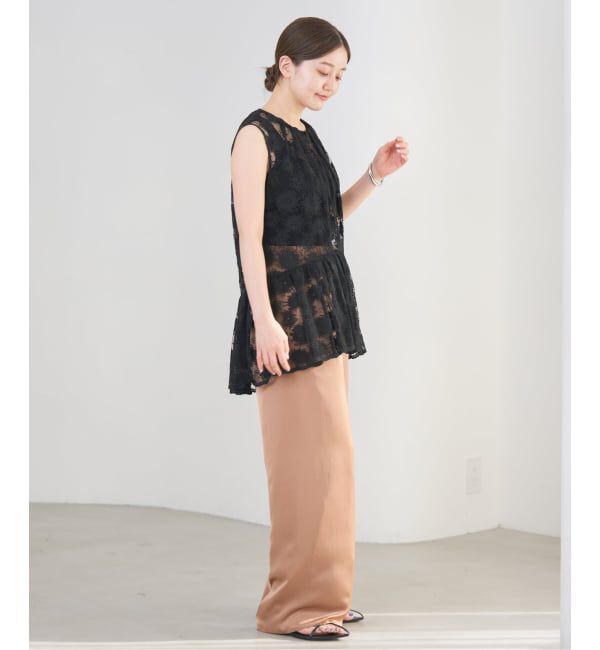 IENA「フラワーレース ペプラムブラウス」|シャツ・ブラウス|